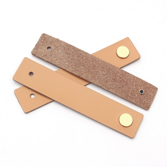 레더룸 가죽 가구 손잡이 3세트(1구) (스퀘어 베이지)