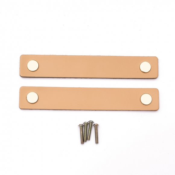 레더룸 가죽 가구 손잡이 2세트(128mm) (스퀘어 베이지)