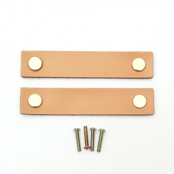 레더룸 가죽 가구 손잡이 2세트(96mm) (스퀘어 베이지)