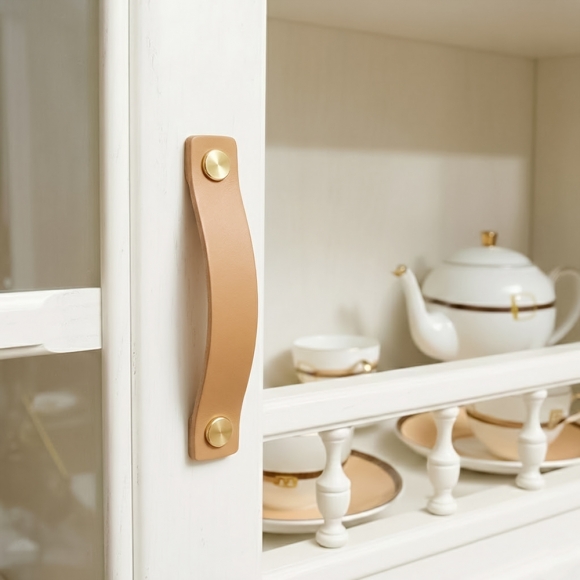 레더룸 가죽 가구 손잡이 2세트(96mm) (스퀘어 베이지)