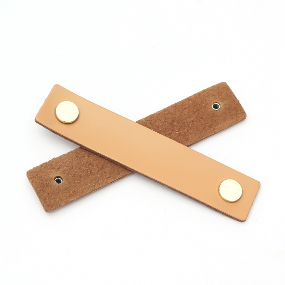 레더룸 가죽 가구 손잡이 2세트(96mm) (스퀘어 베이지)