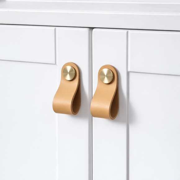 레더룸 가죽 가구 손잡이 4세트(1구) (모던 베이지)