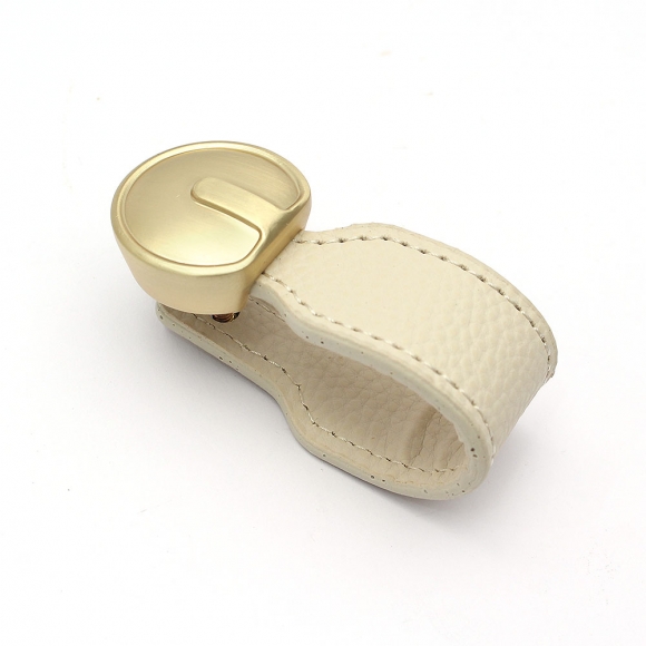 레더룸 가죽 가구 손잡이 3세트(1구) (커브 베이지)