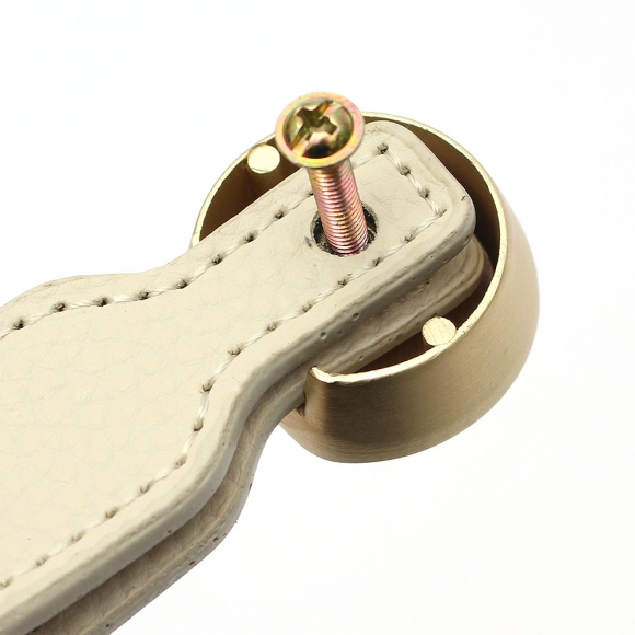 레더룸 가죽 가구 손잡이 3세트(1구) (커브 베이지)