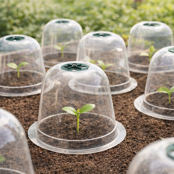 쑥쑥 식물 모종 보호 커버 20p세트(16cm) (투명 돔형)