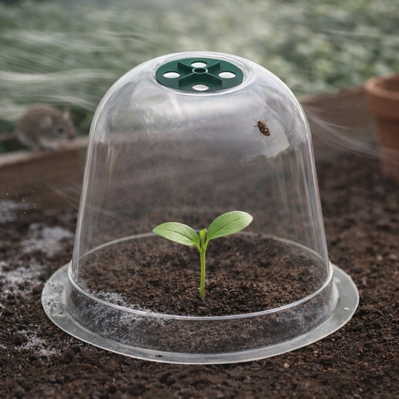 쑥쑥 식물 모종 보호 커버 20p세트(16cm) (투명 돔형)