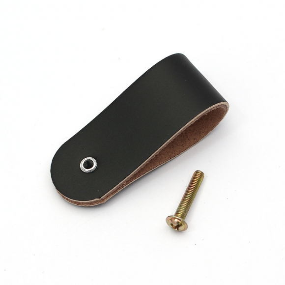 레더룸 가죽 가구 손잡이 4세트(1구) (모던 블랙)