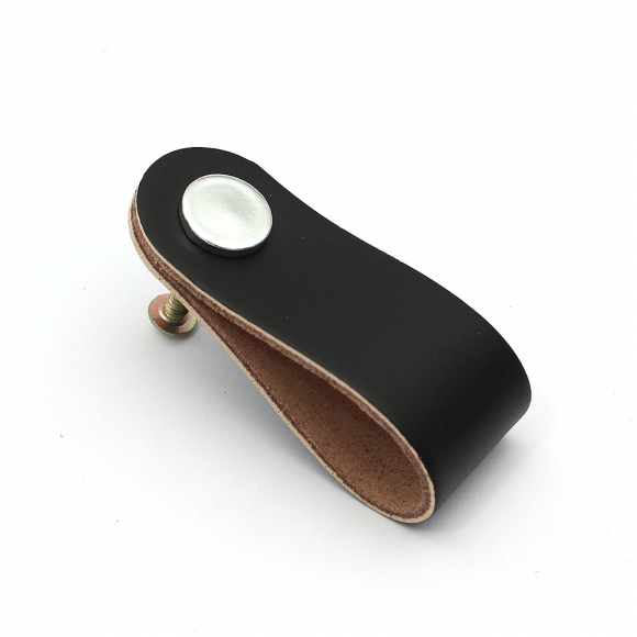 레더룸 가죽 가구 손잡이 4세트(1구) (모던 블랙)