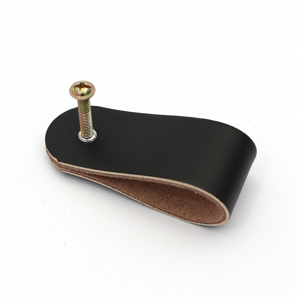 레더룸 가죽 가구 손잡이 4세트(1구) (모던 블랙)