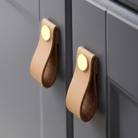 레더룸 가죽 가구 손잡이 2세트(1구) (커버링 베이지)