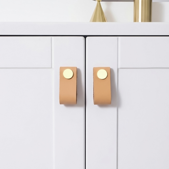 레더룸 가죽 가구 손잡이 2세트(1구) (커버링 베이지)