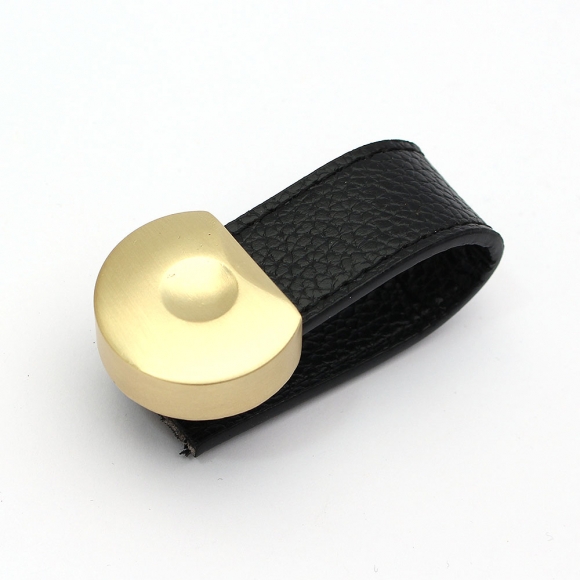 레더룸 가죽 가구 손잡이 3세트(1구) (링 블랙)