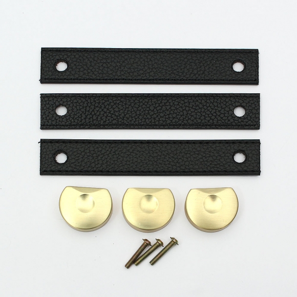 레더룸 가죽 가구 손잡이 3세트(1구) (링 블랙)