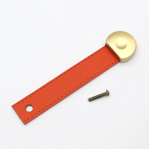 레더룸 가죽 가구 손잡이 3세트(1구) (링 오렌지)