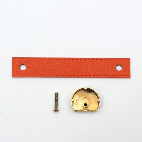 레더룸 가죽 가구 손잡이 3세트(1구) (링 오렌지)