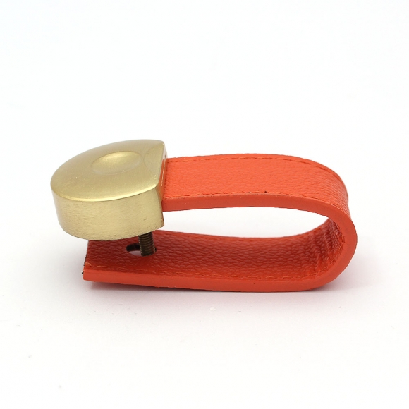 레더룸 가죽 가구 손잡이 3세트(1구) (링 오렌지)