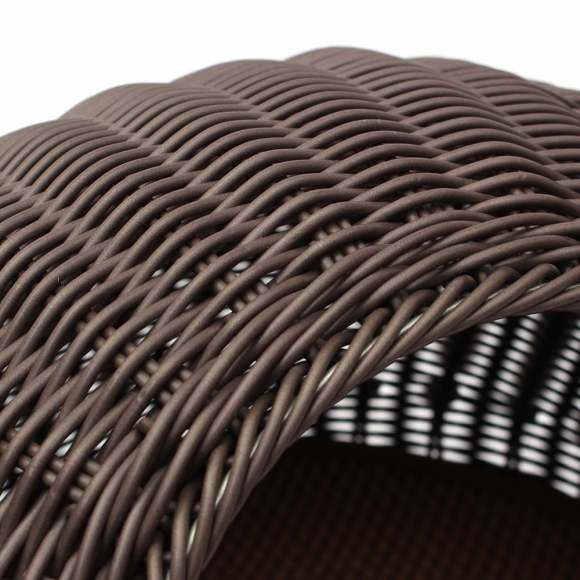 고양이 라탄패턴 숨숨집(중형묘) (커피)