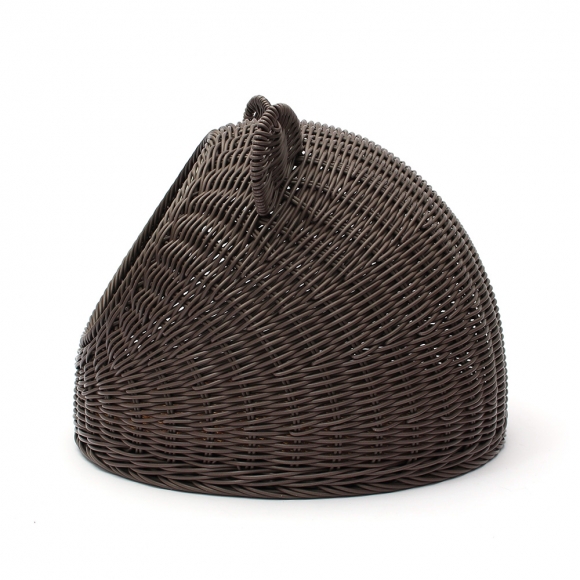 고양이 라탄패턴 숨숨집(대형묘) (커피)