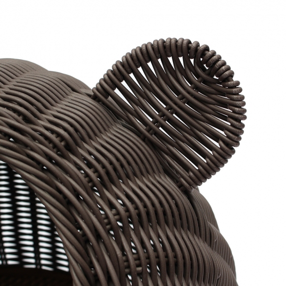 고양이 라탄패턴 숨숨집(대형묘) (커피)