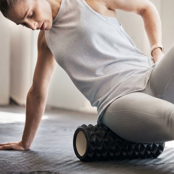 굿라인 돌기 마사지 폼롤러(33cm) (블랙)