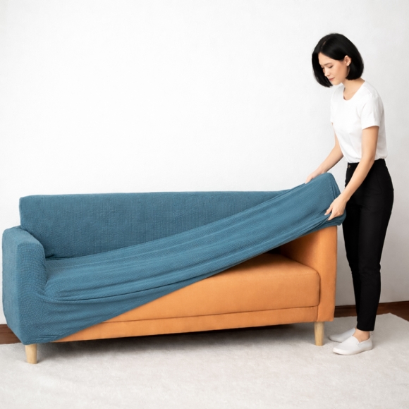 모던체인지 3인용 소파커버(블루)