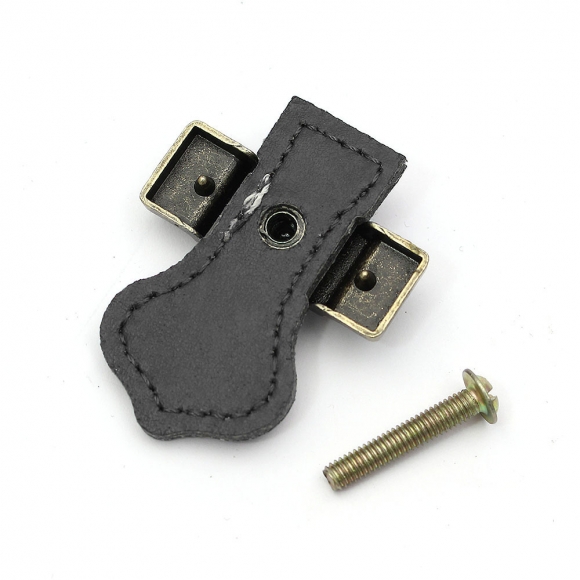 레더룸 가죽 가구손잡이 6세트(1구) (클래식 블랙)