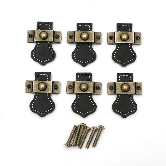 레더룸 가죽 가구손잡이 6세트(1구) (클래식 블랙)