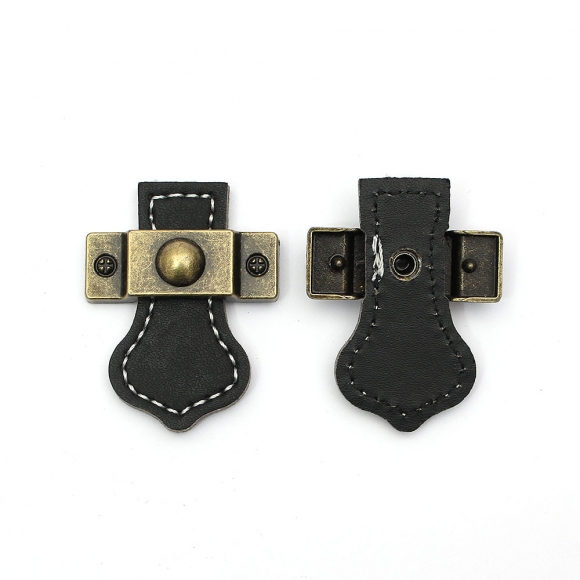 레더룸 가죽 가구손잡이 6세트(1구) (클래식 블랙)