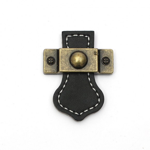 레더룸 가죽 가구손잡이 6세트(1구) (클래식 블랙)