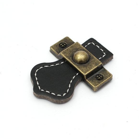 레더룸 가죽 가구손잡이 6세트(1구) (클래식 블랙)