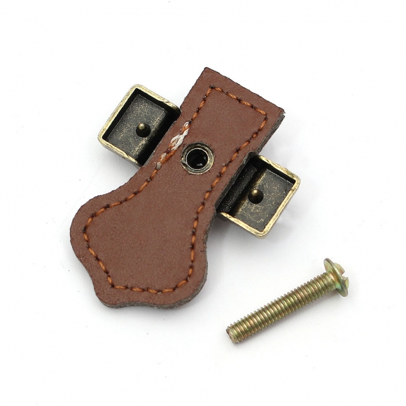 레더룸 가죽 가구손잡이 6세트(1구) (클래식 브라운)