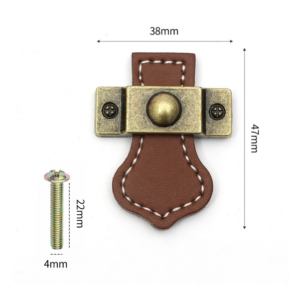 레더룸 가죽 가구손잡이 6세트(1구) (클래식 브라운)