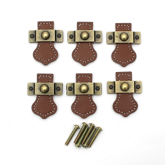 레더룸 가죽 가구손잡이 6세트(1구) (클래식 브라운)