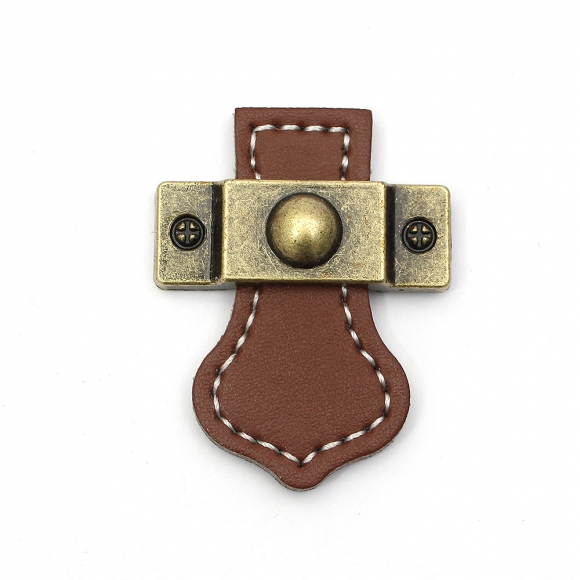 레더룸 가죽 가구손잡이 6세트(1구) (클래식 브라운)