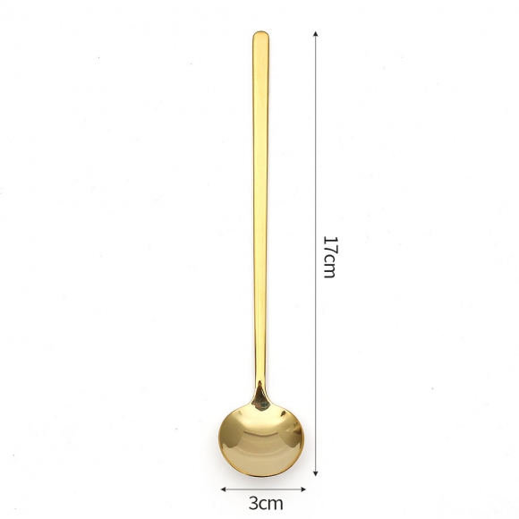 미라주 304 스텐 롱티스푼(17cm) (골드)
