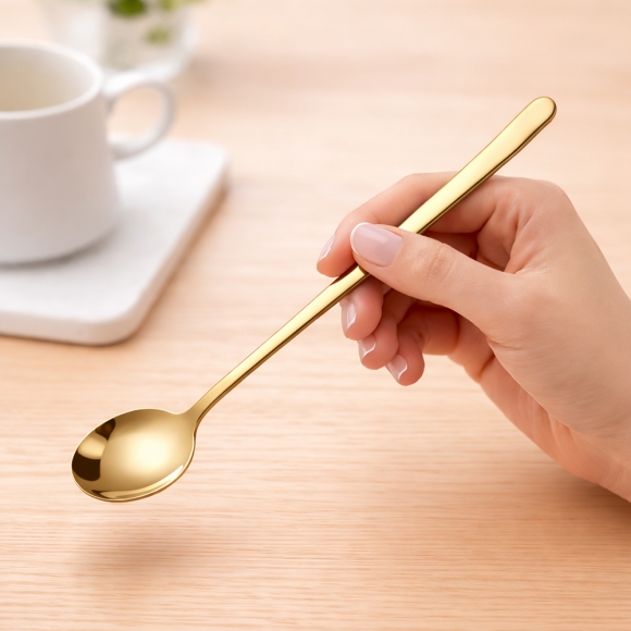 미라주 304 스텐 롱티스푼(17cm) (골드)