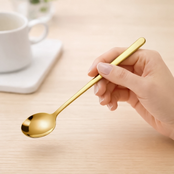 미라주 304 스텐 롱티스푼(15cm) (골드)