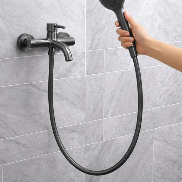 클린메이트 튜브 샤워기 호스(1.5m) (다크그레이)