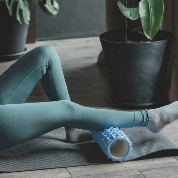 굿라인 돌기 마사지 폼롤러(45cm) (스카이)