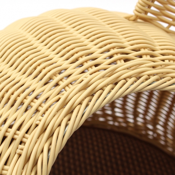 고양이 라탄패턴 숨숨집(소형묘) (베이지)