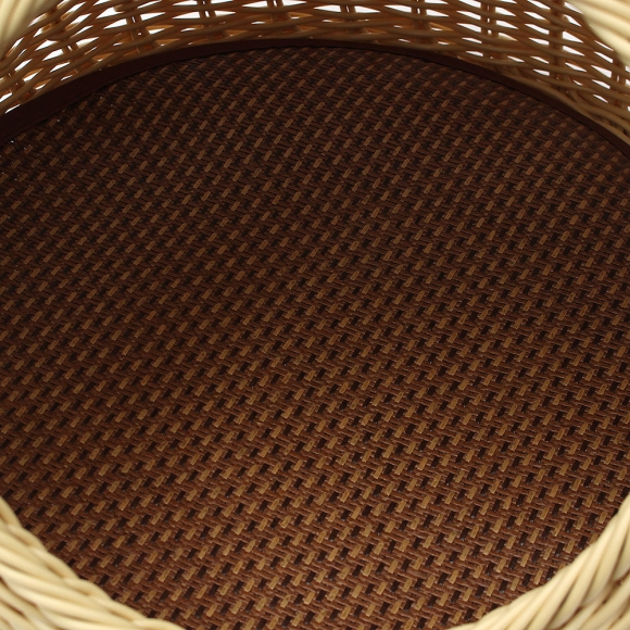 고양이 라탄패턴 숨숨집(소형묘) (베이지)