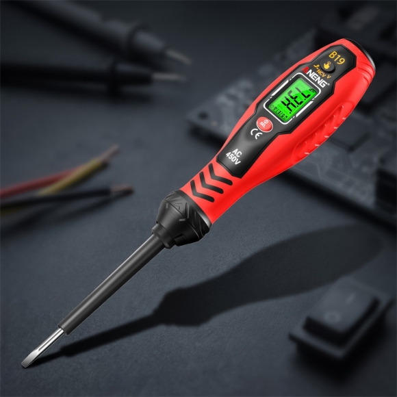 체크온 비접촉 디지털 검전기(일자) (레드)