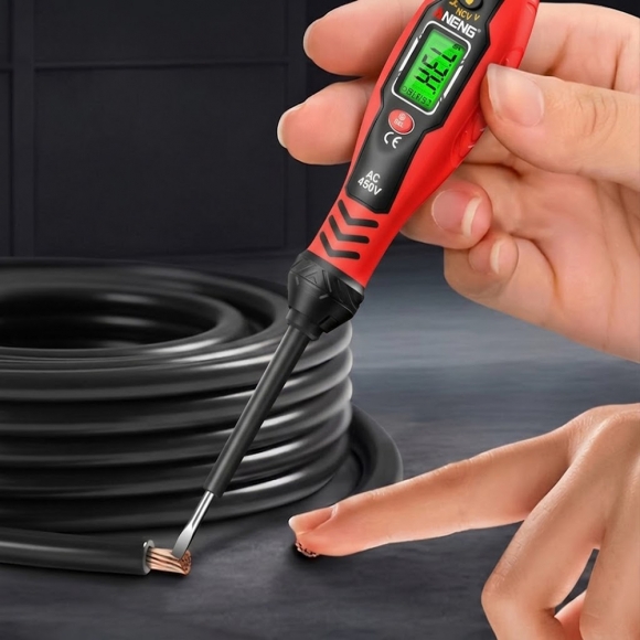 체크온 비접촉 디지털 검전기(일자) (레드)