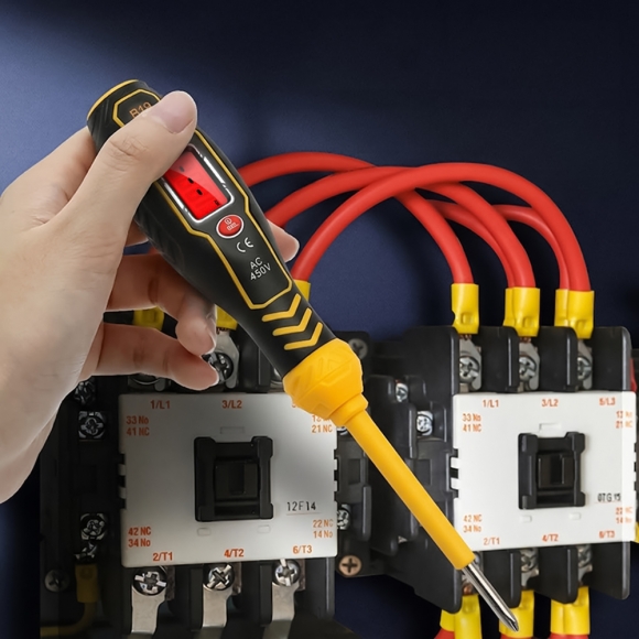 체크온 비접촉 디지털 검전기(십자) (옐로우)