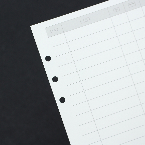 채움 6공 가계부 다이어리 속지 135매(A5)