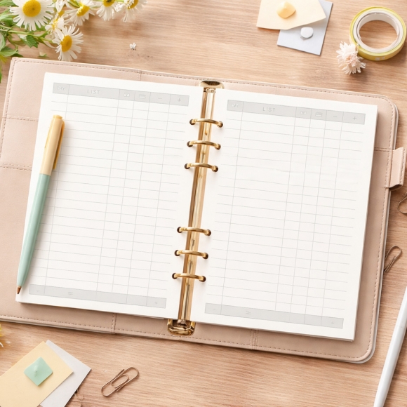 채움 6공 가계부 다이어리 속지 135매(A5)