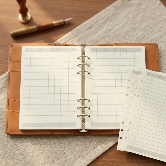 채움 6공 가계부 다이어리 속지 135매(A5)