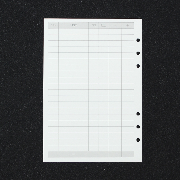 채움 6공 가계부 다이어리 속지 135매(A5)