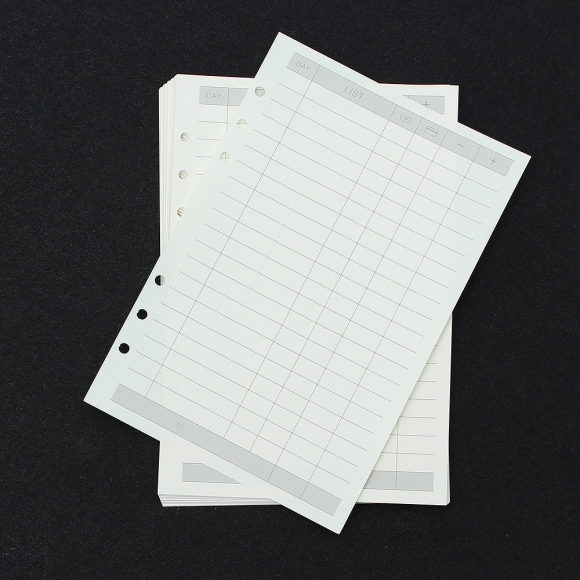 채움 6공 가계부 다이어리 속지 135매(A5)