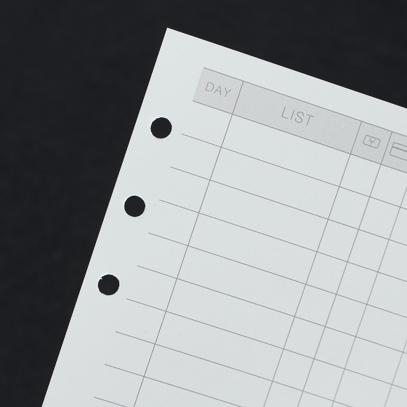 채움 6공 가계부 다이어리 속지 135매(A6)